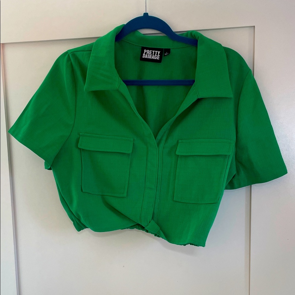 Vintage cropped Pretty Damage top